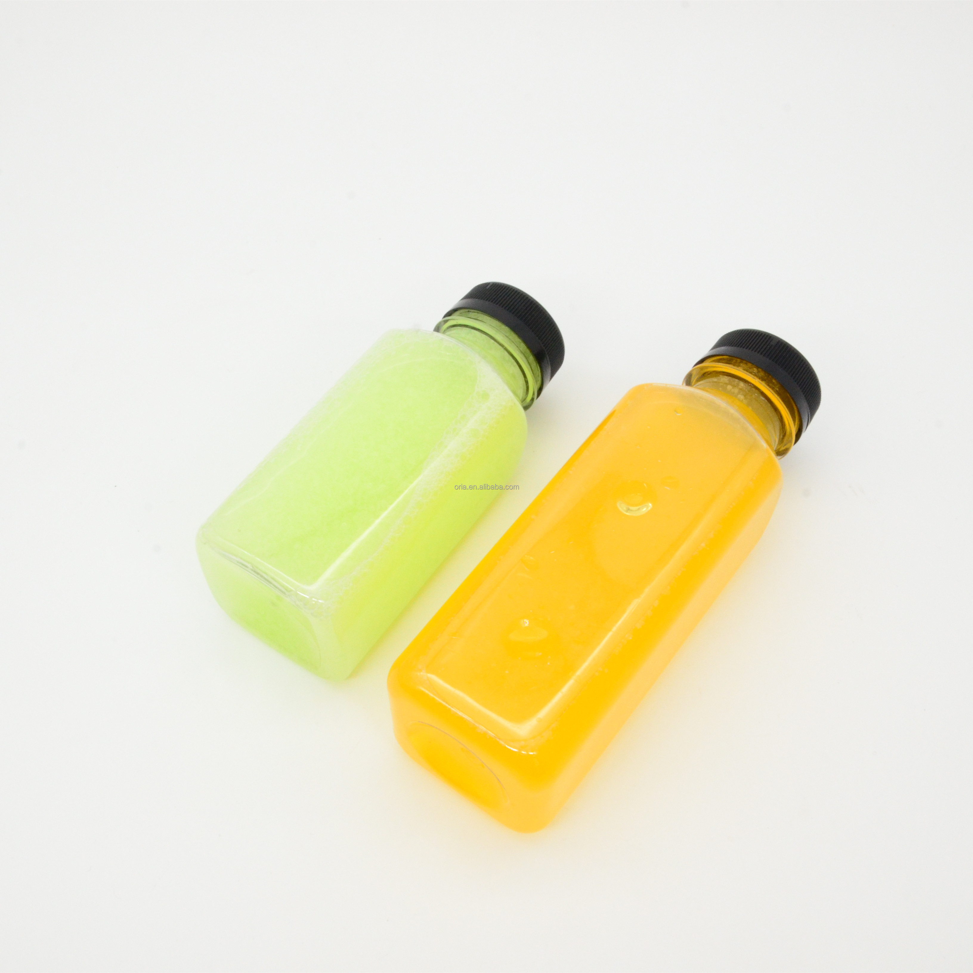 Empty 16oz 500ml Square Plastic Cold Brew Beverage Bottles Juice Bottles and Plastic Fruit Smoothie Wellness Bottles
