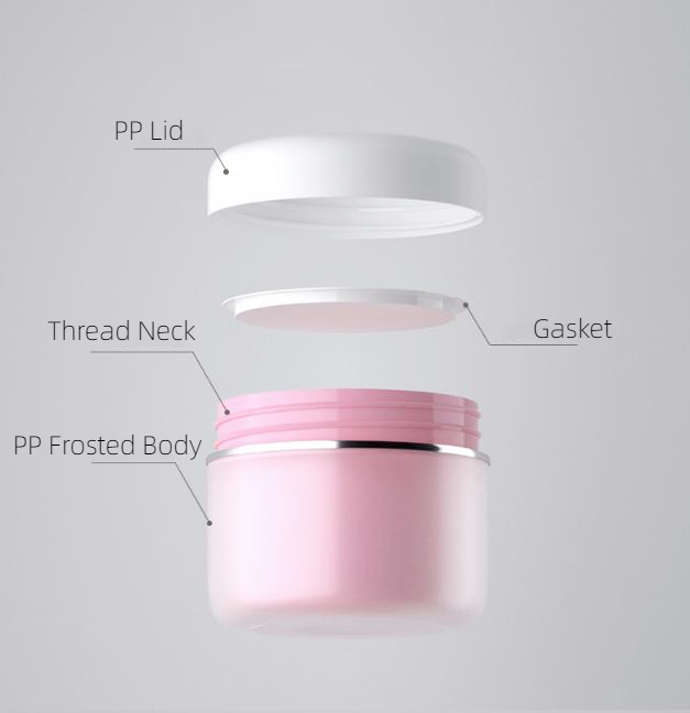 Frosted Pink Face Primer container 30g 50g luxury empty face cream jars 30ml 50ml Double Layer PP Jars With Lids