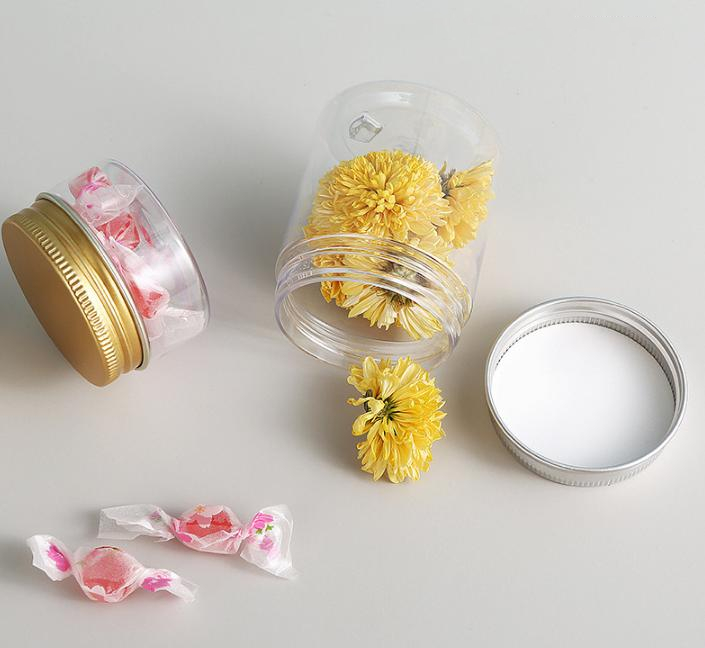 1oz 2oz 4oz 5oz 6oz 8oz 10oz 12oz 16oz Plastic Jars with gold silver aluminum lids & induction seal For food jar cosmetics cream