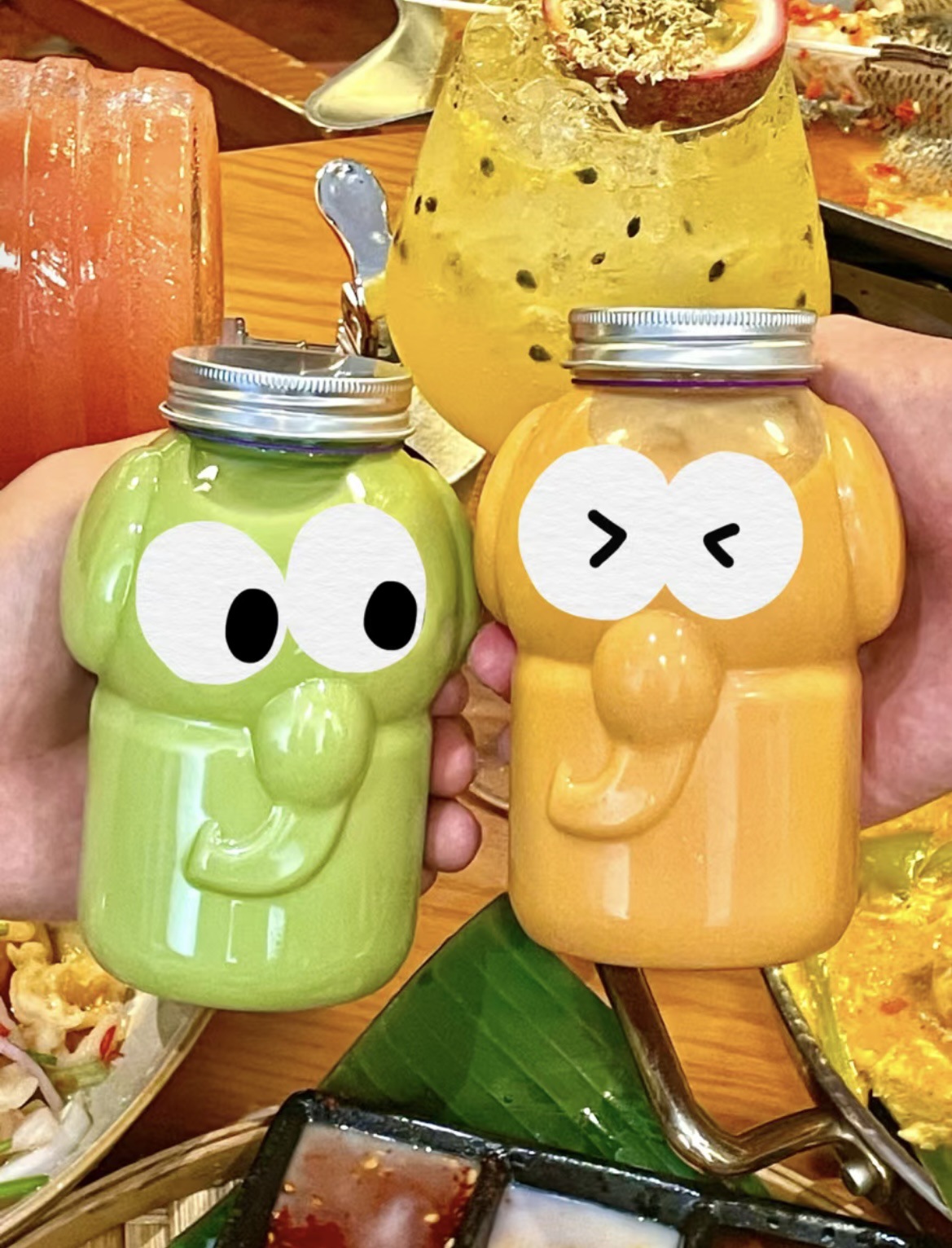 500ml cartoon elephant plastic bottle disposable pet juice bottles Cold Pressed Juice Milk tea Bottle