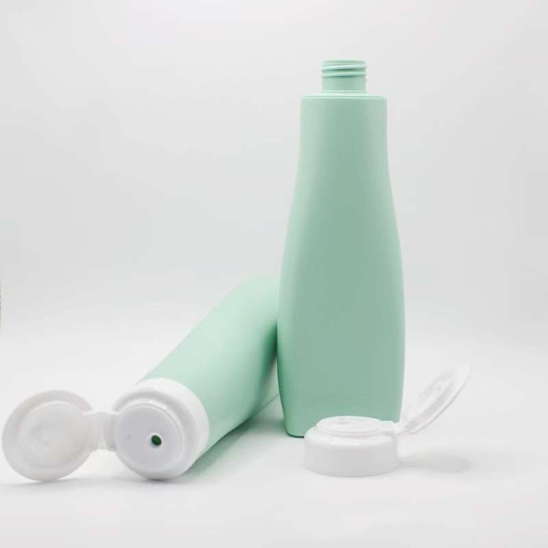 2024 New Green Pink Purple Orange Color Soft Squeeze HDPE Lotion Bottle Flip Top Lid 500ml Shampoo Shower gel Bottle Dispenser