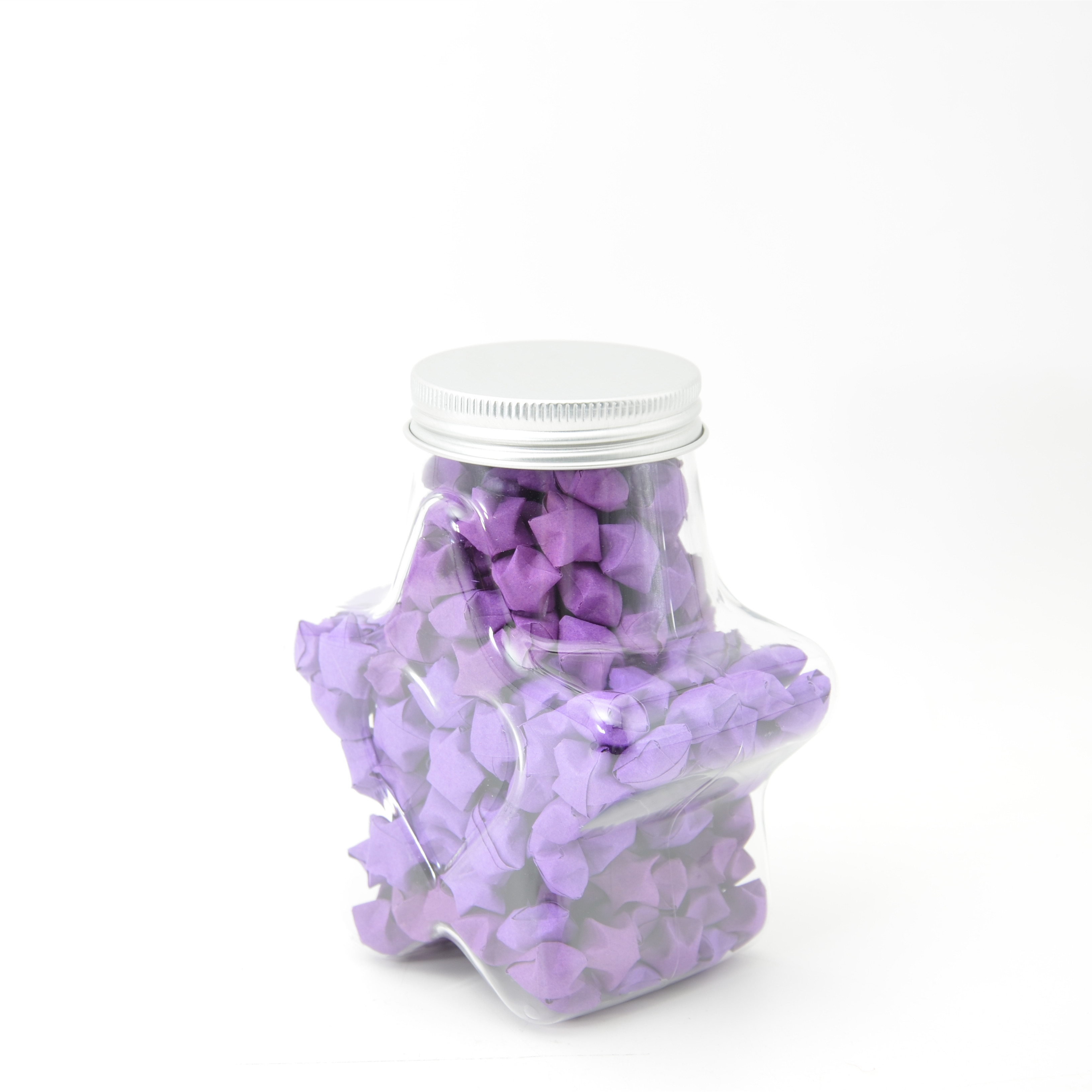 Plastic square desktop fish tank five star shape juice beverage boba milk bottles full set of materials night market