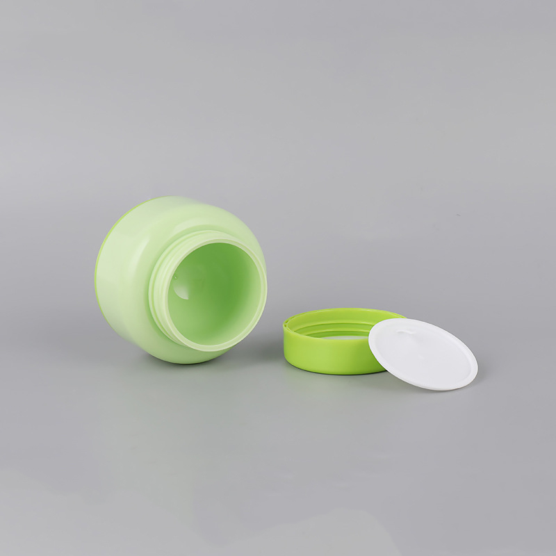 30g 50g 100g Frosted Matte Black PP jars with lids Green Yellow PET Jars Plastic Bottles for face cream hair mask liquid serum