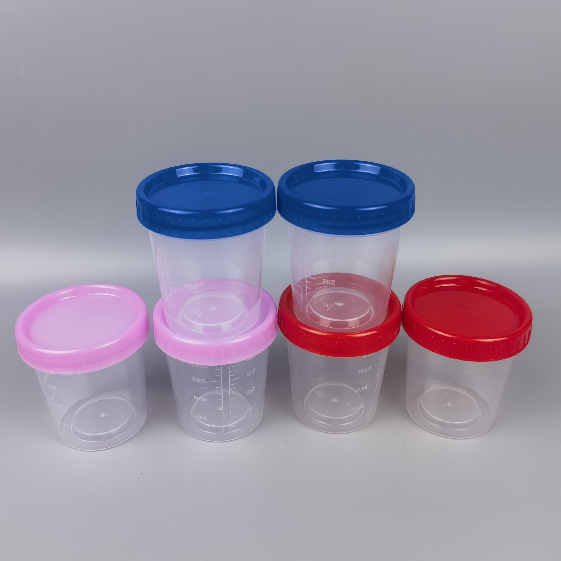 PP Jar 4oz Fish Bait Bottle With Lid 120ml Graduated Measuring Cup Disposal Sampling Cup With Cap Food candy ice cream juice Jar