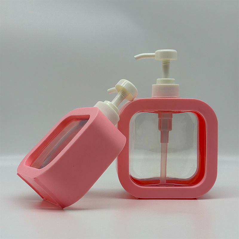 500ml Square Plastic Lotion Bottle Hand Sanitizer Packaging Luxury Hotel Shampoo Bottle body lotion bottle with pump