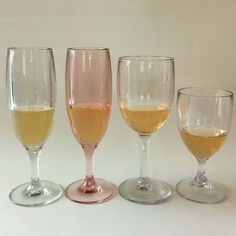 Wholesale Custom PS 75ml/2.5oz Goblet Clear Acrylic Glasses Red Wine Bottle Transparent Drink Cup Clear Plastic Champagne Flute