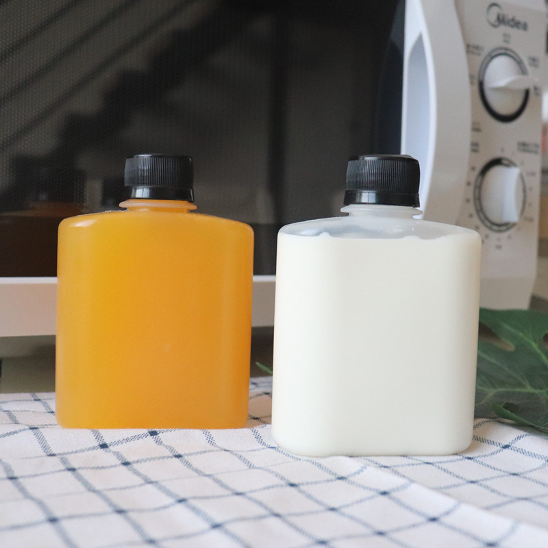 Square PP Hot Fill Bottle 8oz 250ml 500ml 16oz with Tamper Proof Caps Hot Water Juice Beverages PET Hot Filling Plastic Bottle