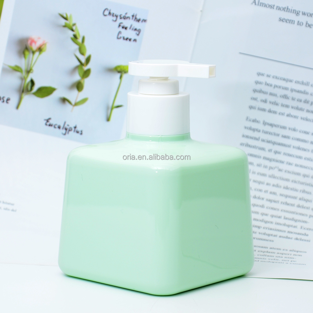 Square PETG PET 200ml 300ml Colorful Press Pump Bottle Hand Soap Round Bottles Customize Cosmetic Bottles Liquid Lotion Jar