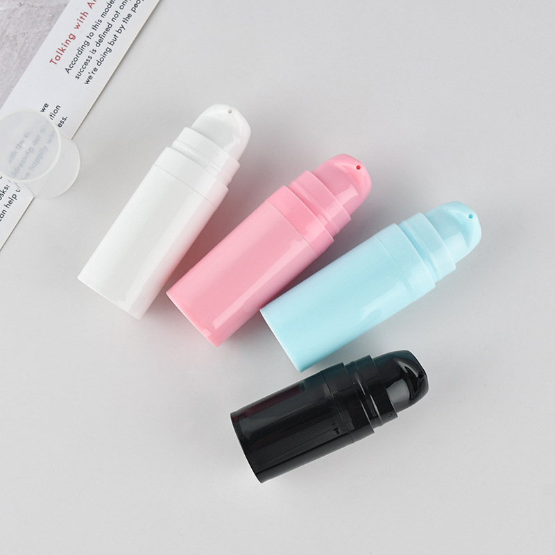 5ml 10ml 15ml PP Mini Color snap press airless cosmetics bottle Serum Eye Cream Essence emulsion makeup oil dispenser bottle