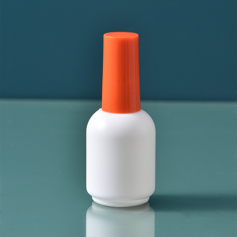 OEM nail plastic Nail Polish Bottle white empty plastic bottle uv gel nail polish bottles with brush cap