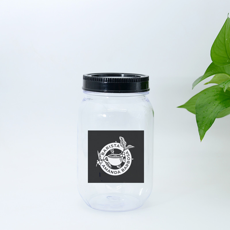 16 oz Ounce Clear Plastic Mason Jars with Lids Wholesale Airtight Canning Jars Refillable Round EmptyBottle for Jam Jelly Candy