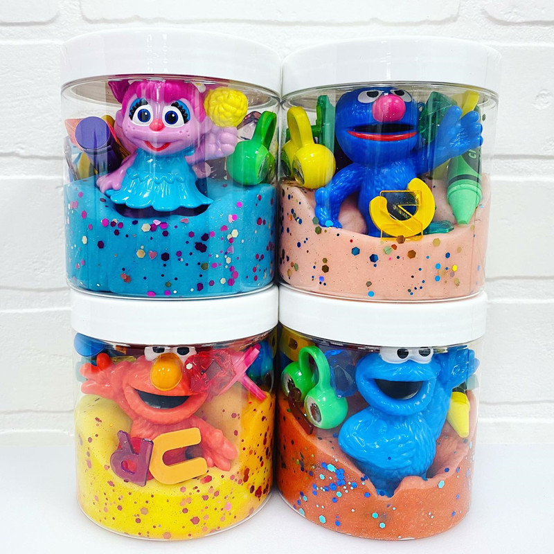 120ml 200ml 250ml 500ml 4oz 6oz 8oz 16oz Wide Mouth Clear Round Plastic Jar with Lid for Slime Container and Slime Jars for Kids
