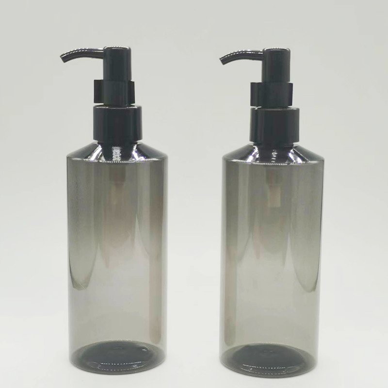 Translucent Black Dark Green Amber shampoo lotion bottle 8oz 250ml 300ml 500ml Makeup remover oil pump bottle body wash bottle