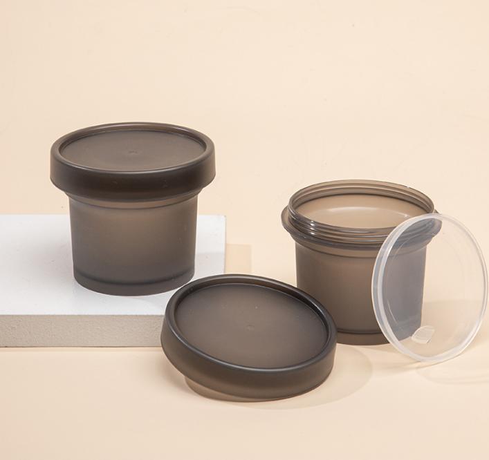 Matte Black 200g empty jars for lotions and creams Frosted 200ml baby cream jar plastic jar for cream