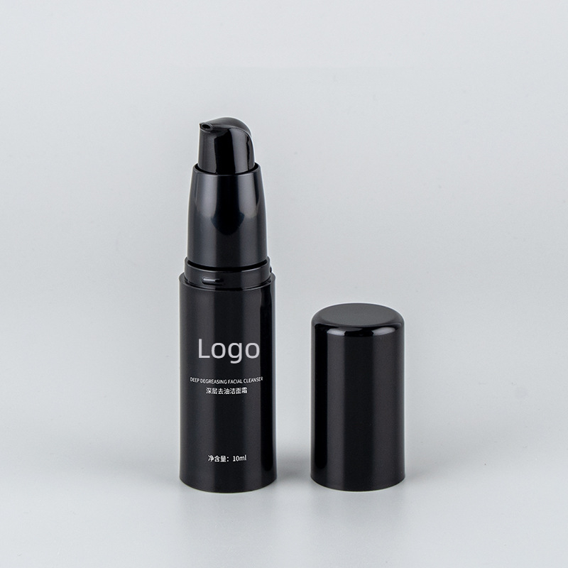 New Small Waist Airless Bottle 15ml 30ml 50ml PP press pump white black cosmetic dispenser lotion eye cream essence serum bottle