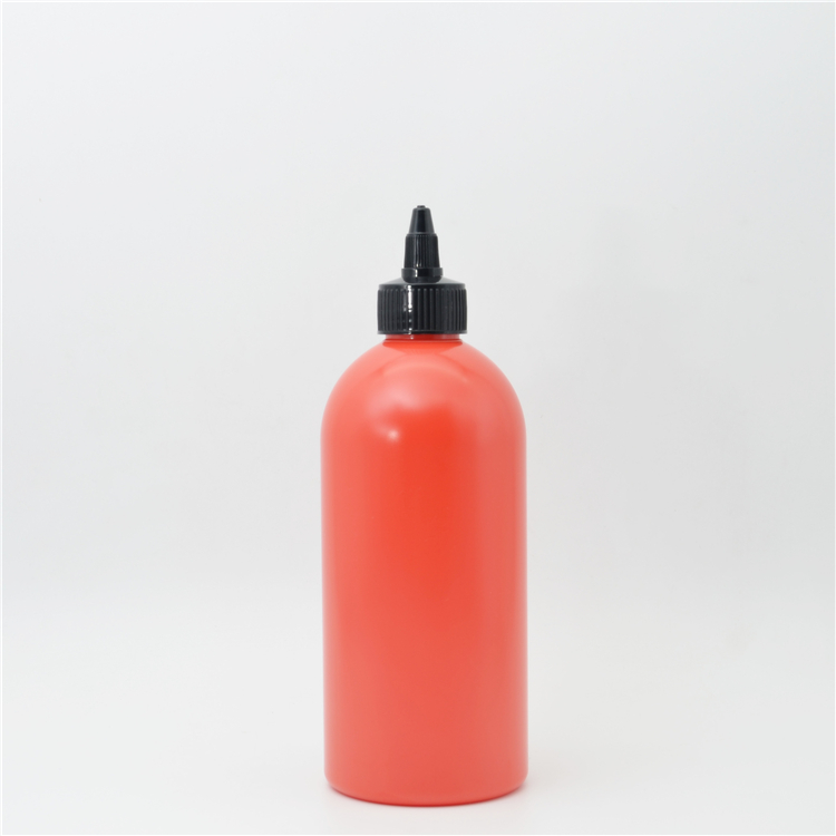 350ml, 500ml, 750ml Matte PET HDPE Plastic Dispenser Sauce Food Grade Squeeze Bottles olive oil bottle with Twist Spout Caps