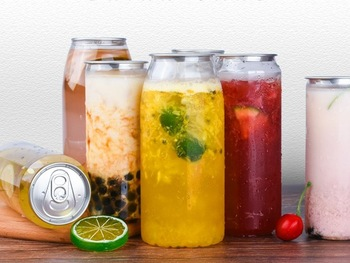 250ml 330ml 500ml Plastic PET Can Transparent Easy Open Cola Carbonated Cans for Drink Soda Soft Beverage