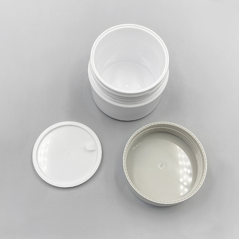 50g 100g 150g 200g white PP/PET cream scrub jar matte customized hair gel plastic Cream Can Cosmetic Container with inner cover