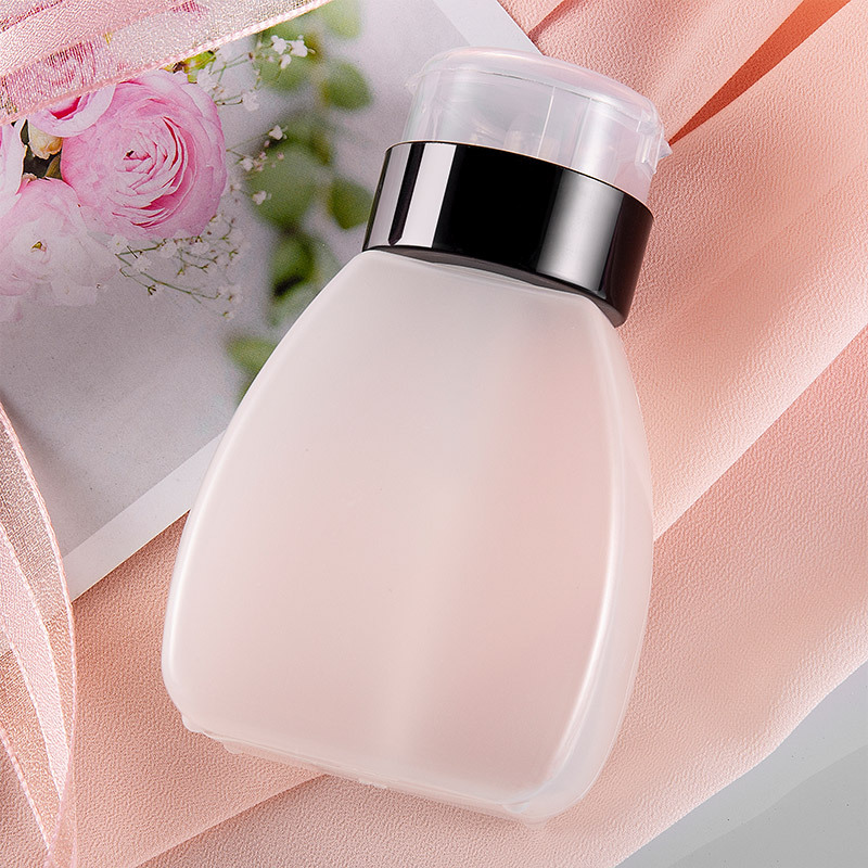 Custom 100ml 120ml 150ml 200ml Plastic PP PET Cosmetic squeeze bottle packaging Eye Nail Polish Press Pump Makeup Remover Bottle