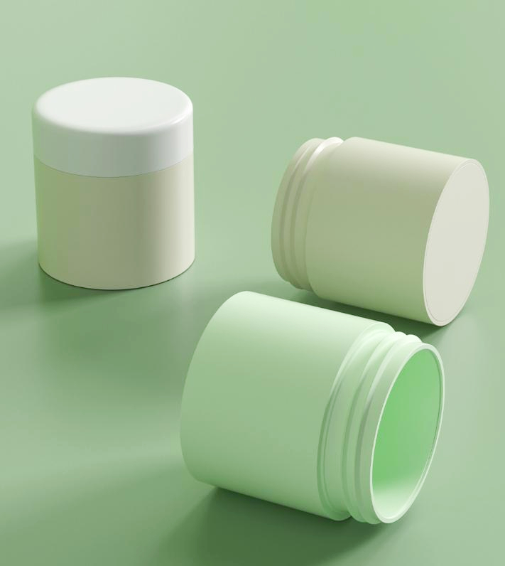 Green Yellow Blue White Color Cosmetic 50ml Jars PET Moisturizer Face Cream Eye Cream Jar With Lid Seal 60ml Wide Mouth PP Jar