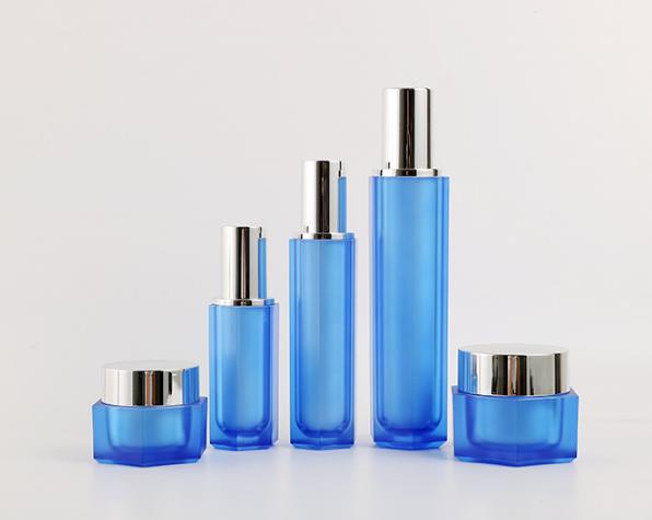 Luxury Acrylic Cosmetics Packaging Set 30g 50g Face Eye Cream Jar 30ml 50ml 100ml Liquid Foundation Serum Bottle With Pump Cap