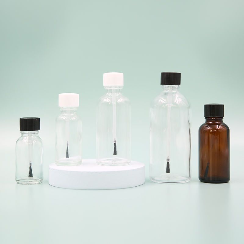 Nail Polish Oil Packaging Clear Plastic Bottle Gel Nail Polish Bottle With lid And Brush Cosmetic Packaging 10ml 15ml 30ml