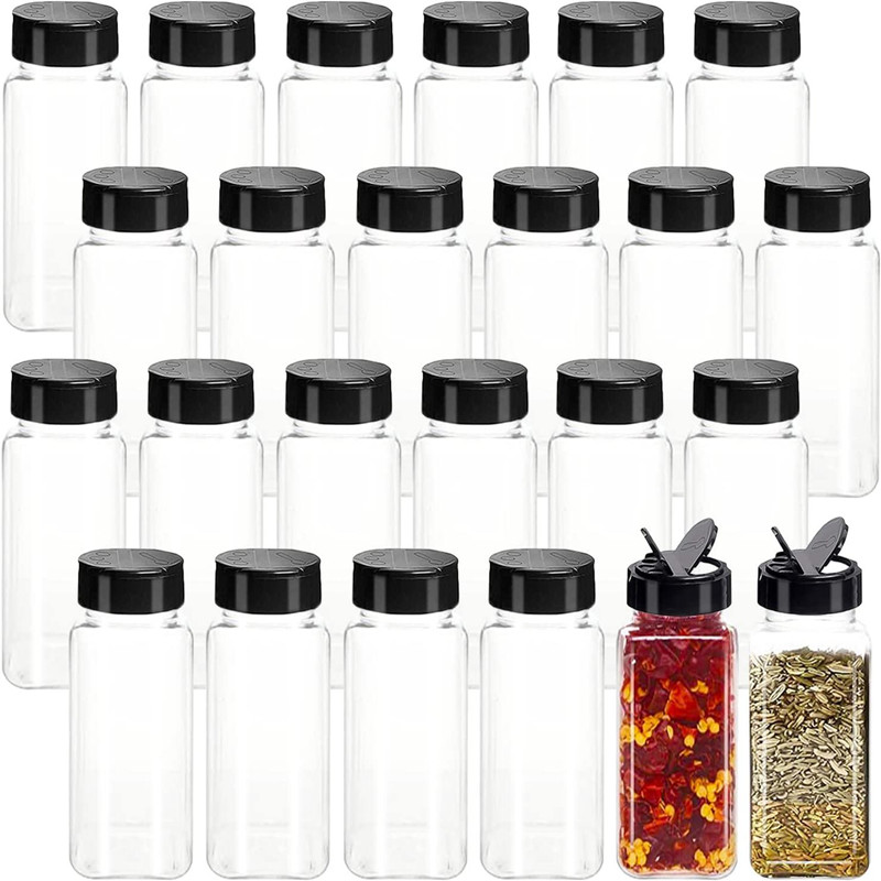 500ml 200ml 100ml 3 2oz 50g Plastic Spice Container Spice Shaker Bottle Packaging Pepper Grinder Jar with Flip Cap Custom Label