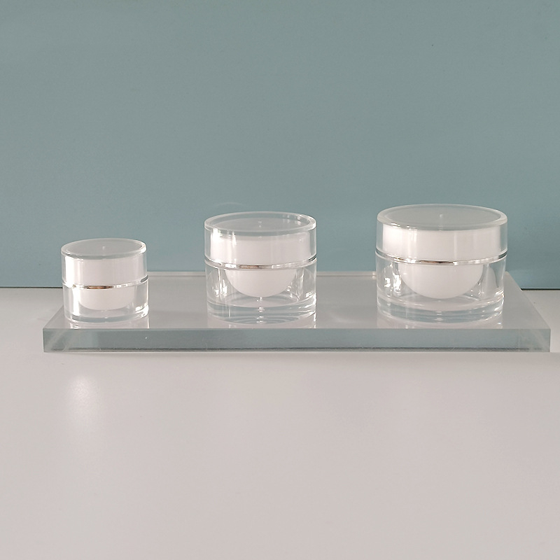 5g 10g 15g 20g 30g 50g Plastic Acrylic Jar Double Walled Cosmetics Face Cream Jars With Lid Eye Serum Box Trial Sample Bottle