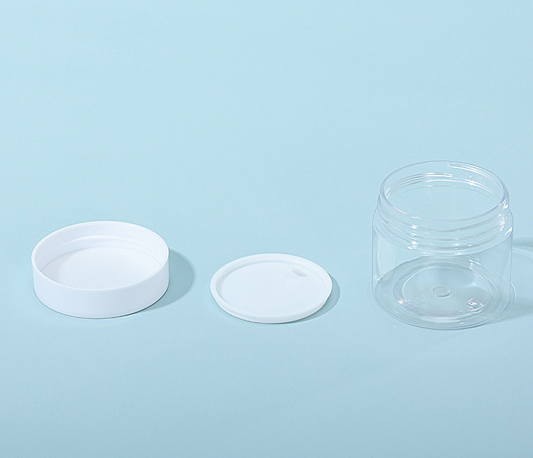 Round Empty Clear Wide Mouth Cosmetic Cream Lotion Liquid Butter Storage Containers PET Plastic Jars for Beauty Product