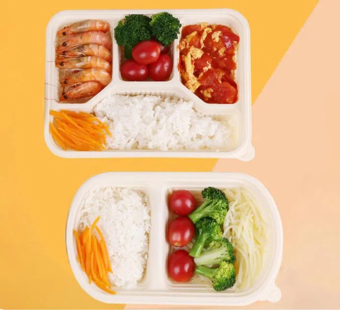 disposable biodegradable food box 500ml 750ml 1000ml corn starch take out delivery box salad sushi soup snacks to go lunch box