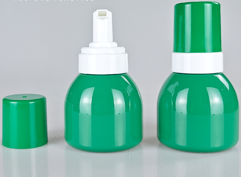 200ml rounded green Plastic Foam Pump Bottle Cleanser Cleansing Soap Pump Dispenser Bottles With Pump