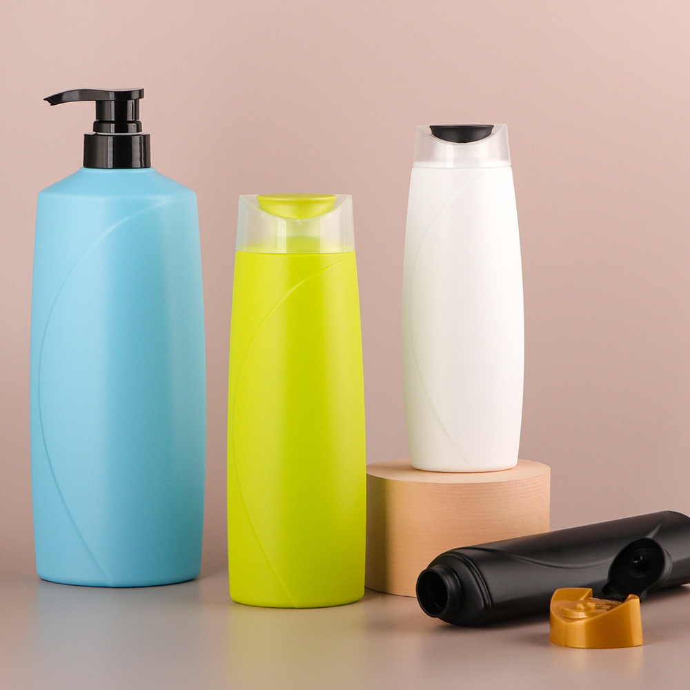200ml-700ml  Empty Squeeze Lotion Bottle HDPE Plastic shower gel plastic bottle With Flip Top Cap