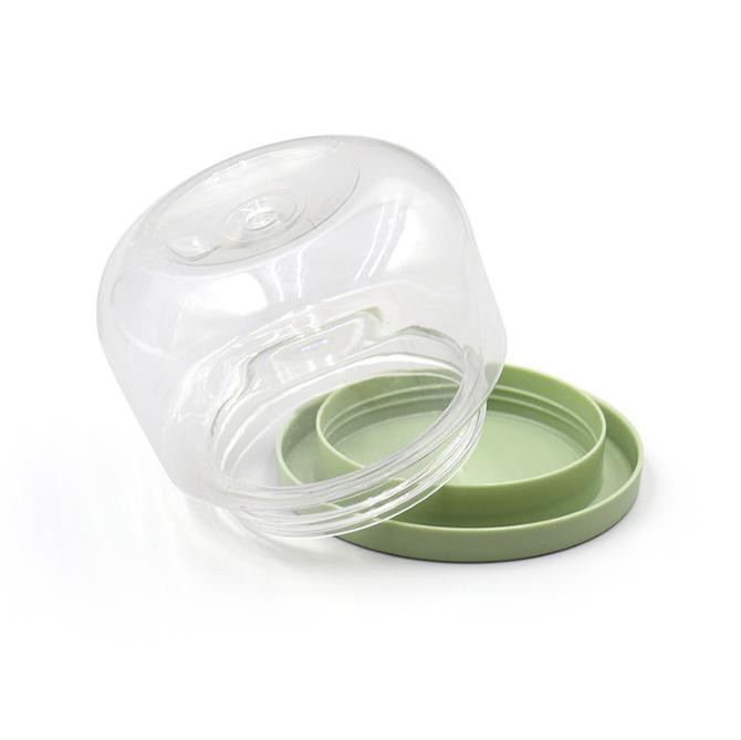 Custom 150ml 200ml 250ml 300ml Plastic Cosmetics Cream Jars Bath Scrub Containers Jars with Lids Screw Cap and Liner