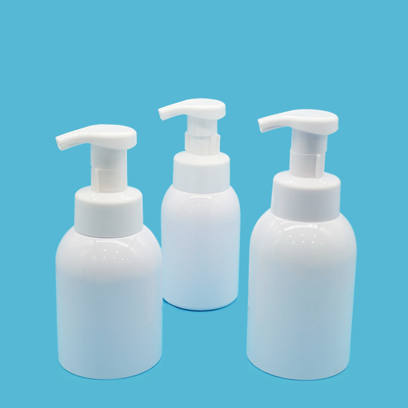 White foam pump bottle 250ml 300ml 350ml 500ml Foaming face wash bottle foam Pressing bubble hand sanitizer Pink