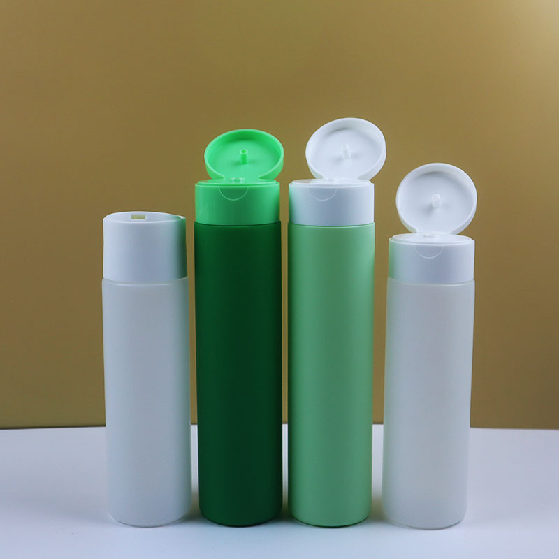 Eco friendly 100ml 150ml 200ml Green Liquid Toner Lotion Bottle Customize Cosmetic Packaging Shampoo Pump Bottle 100g Cream Jar