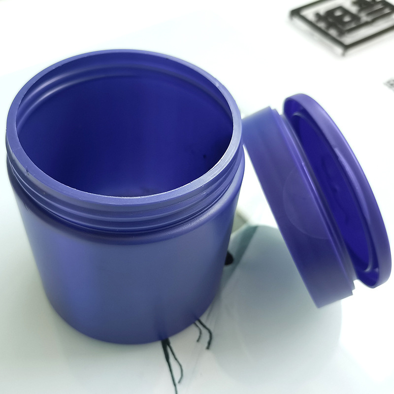 Flip Lid Plastic Jar Bucket Container 200ml 250ml 300ml 500ml Food Grade Chewing Sugar Jar Customized Protein Powder Jar
