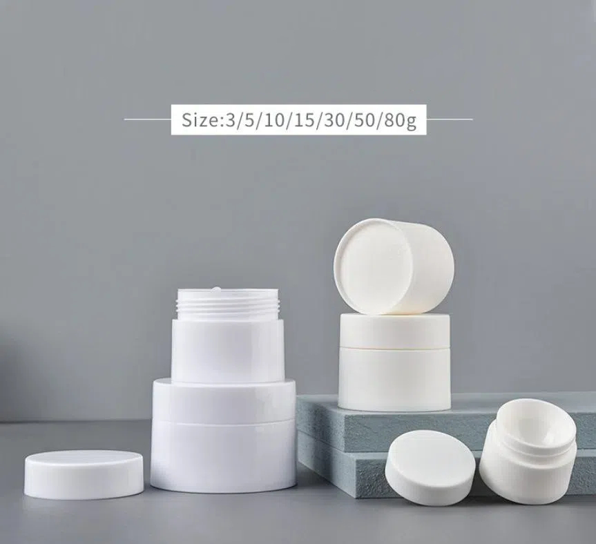 Small Capacity 5g 10g 15g 30g 50g 80g Double Wall Jar PP Plastic Cosmetic Box Jar Nail Gel Glue Body Balm Face Cream Serum Jar