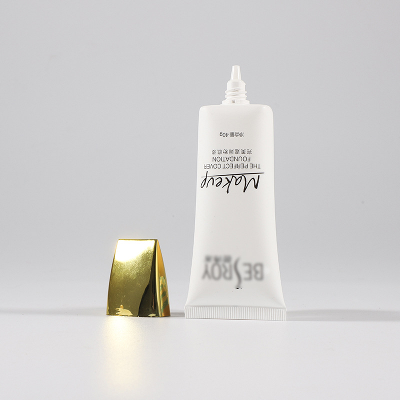 30ml 1oz Empty White Cosmetic Soft Squeeze Tube with Gold Lid facial cleanser soft moisturizing lip balm cream tube 15ml 50ml