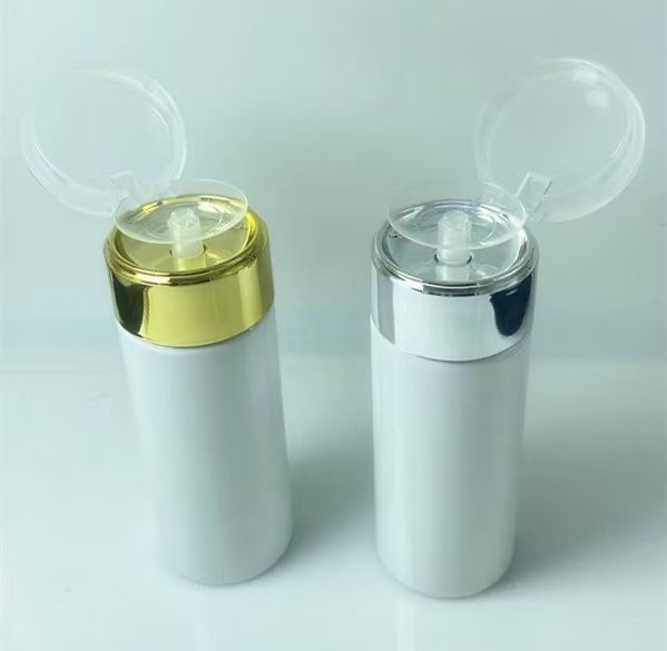 100ml Yellow PET Face Toner Bottle Makeup Remover Toner Plastic Bottle Oil Cosmetic Container Push Down Pump Dispenser Bottle