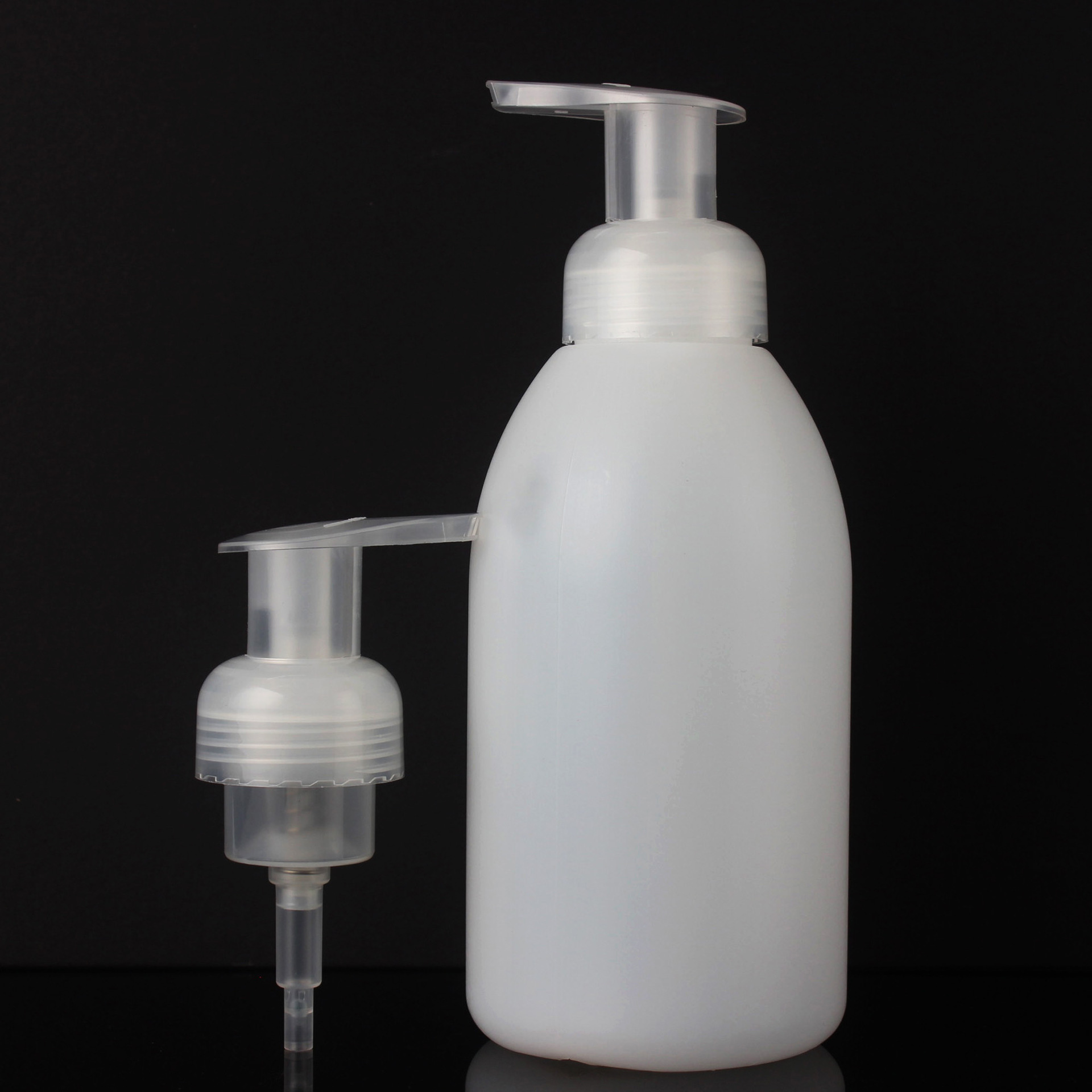 Foam Pump bottle 200ml 300ml 8oz 10oz 12oz 15oz Color Plastic Baby Lotion Bottle Press flower Foam Customized Packaging