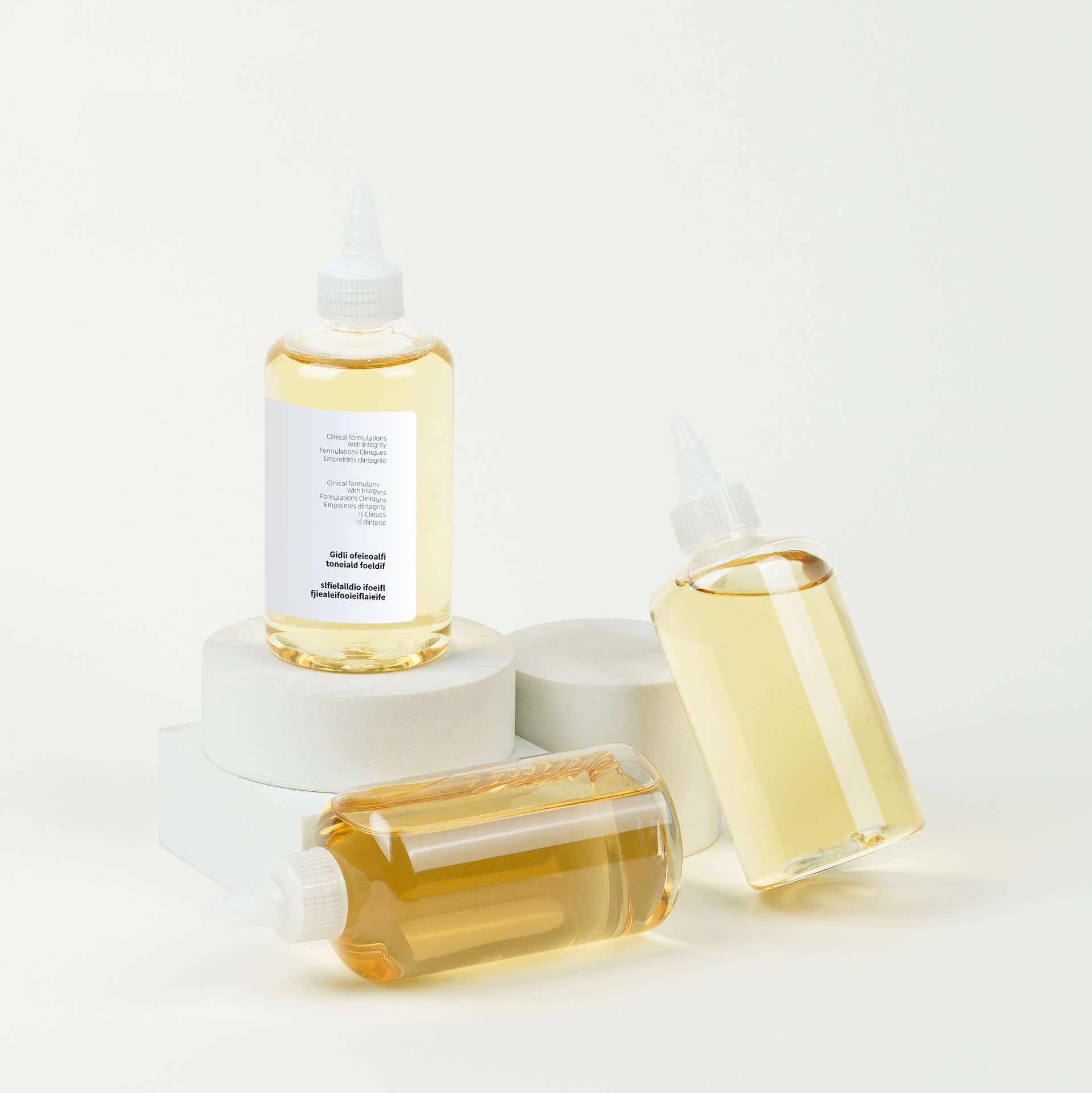 240ml 250ml fruit acid toner bottle Cosmetic hair oil squeeze bottle sauce dispenser 8oz PET clear plastic exfoliating bottle