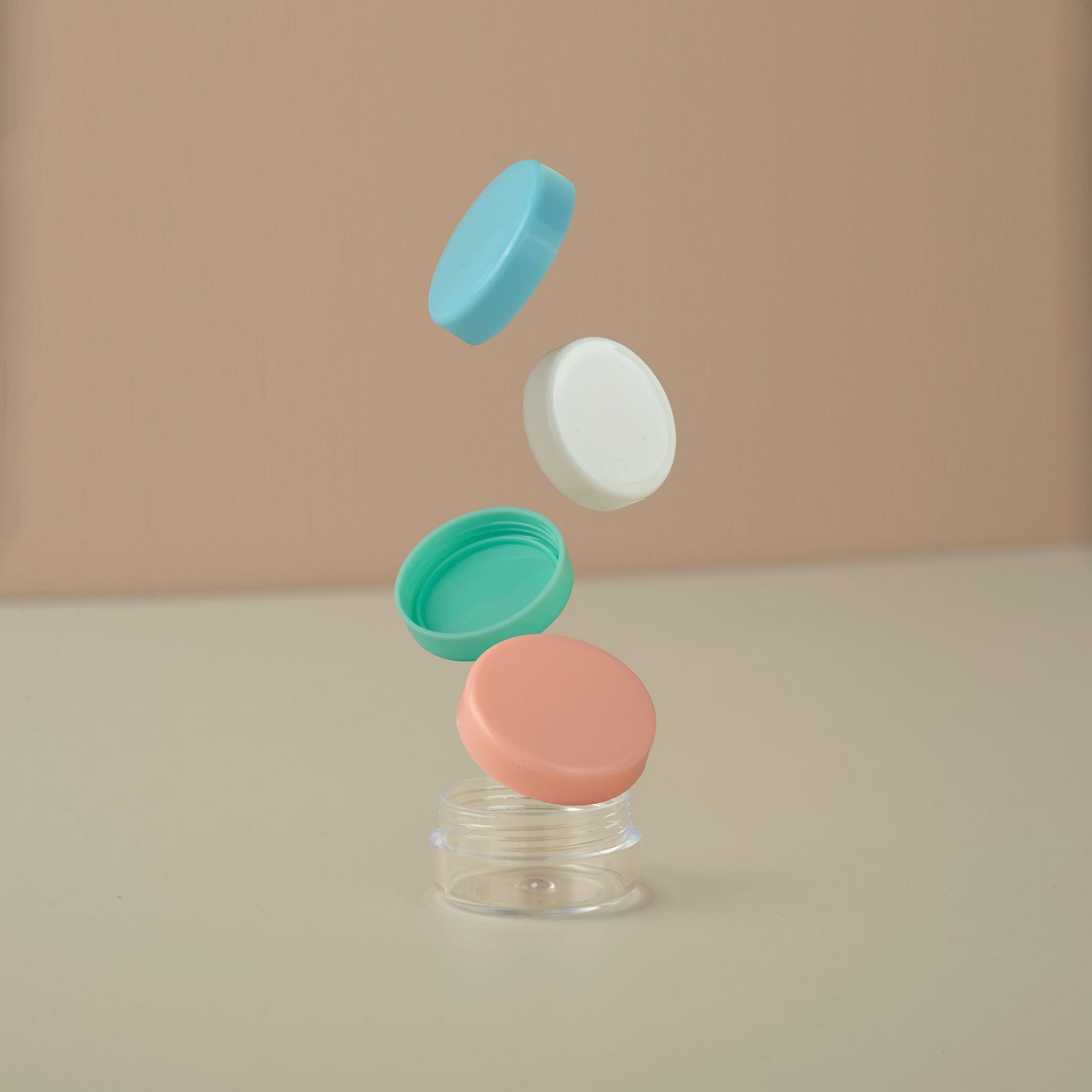 PS Cosmetic trial pack bottle jar 5g 10g 15g 20g round bottom wide mouth cream jar Cosmetic packaging bottles face cream box