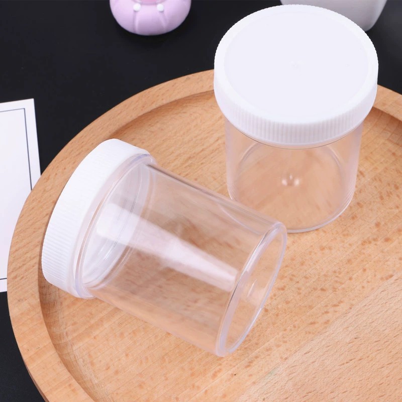 Empty 120ml 120g 4oz Plastic Jars with lid Transparent PS Jar food cosmetic clay toy slime storage jar container