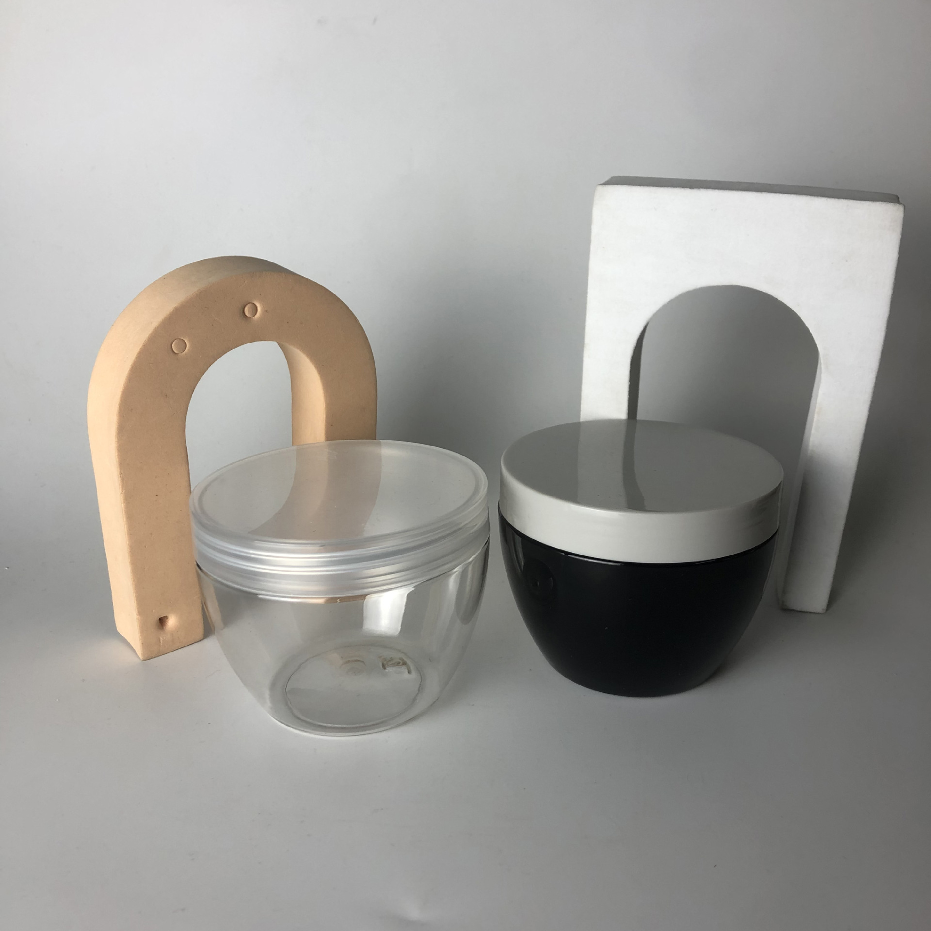 300g Transparent PET custom plastic jar packaging container with screw lid cute cosmetic containers