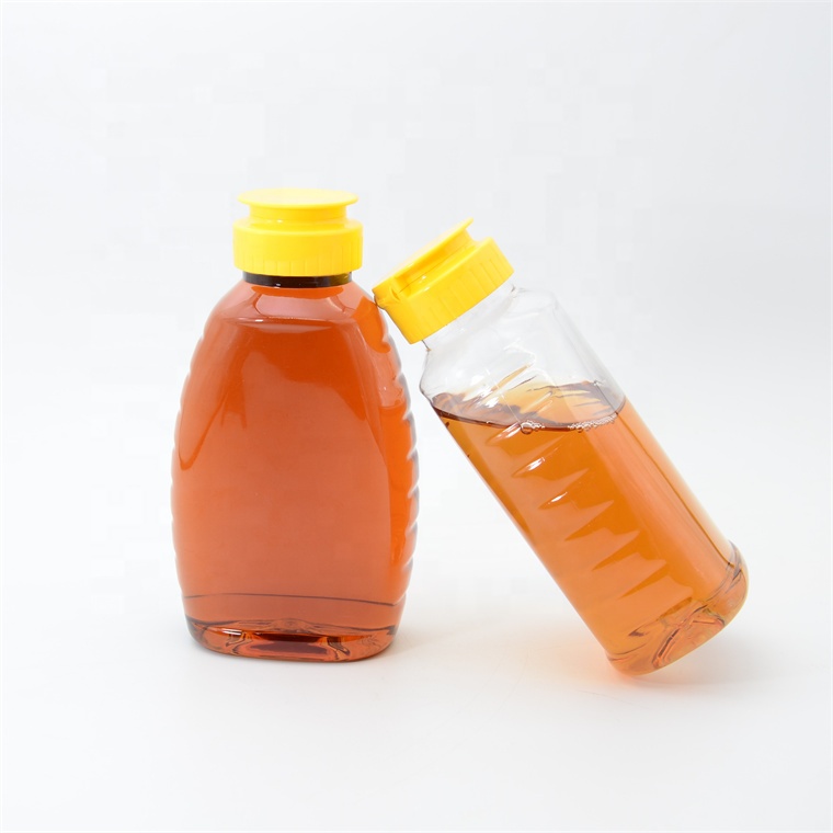 200g 250g 450g Queen line PET Plastic Oval Queen Honey Bottle Squeeze sauce bottles