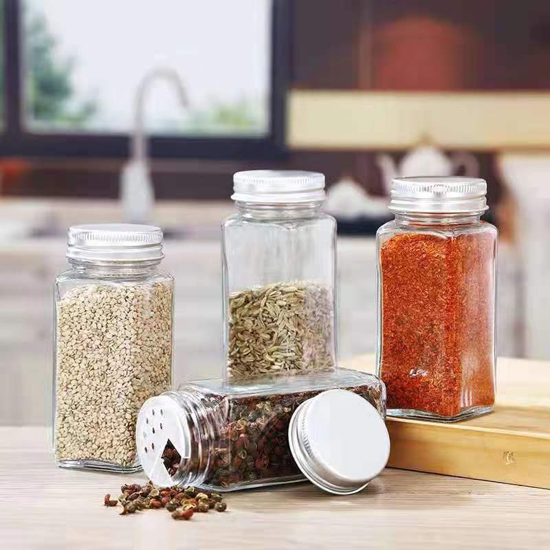 Condiment bottles 200ml 300ml 350ml Plastic Clear BBQ Salt And Pepper Grinder Set Bottle Shaker Spice Jar PET customize logo