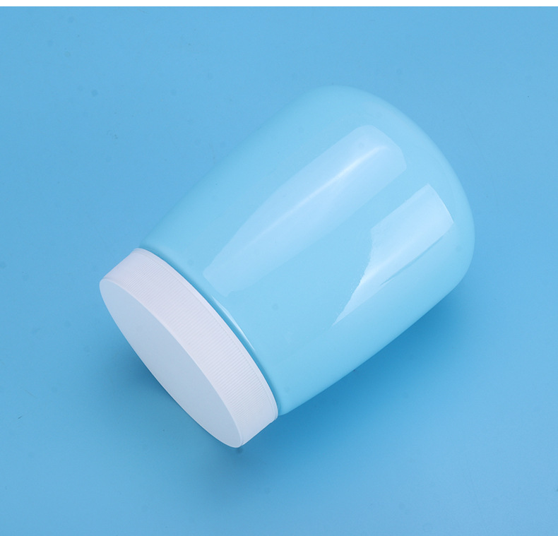 8oz 16oz plastic jars new design Unique shape Blue color plastic cream jar round square 500 g plastic jar 500ml