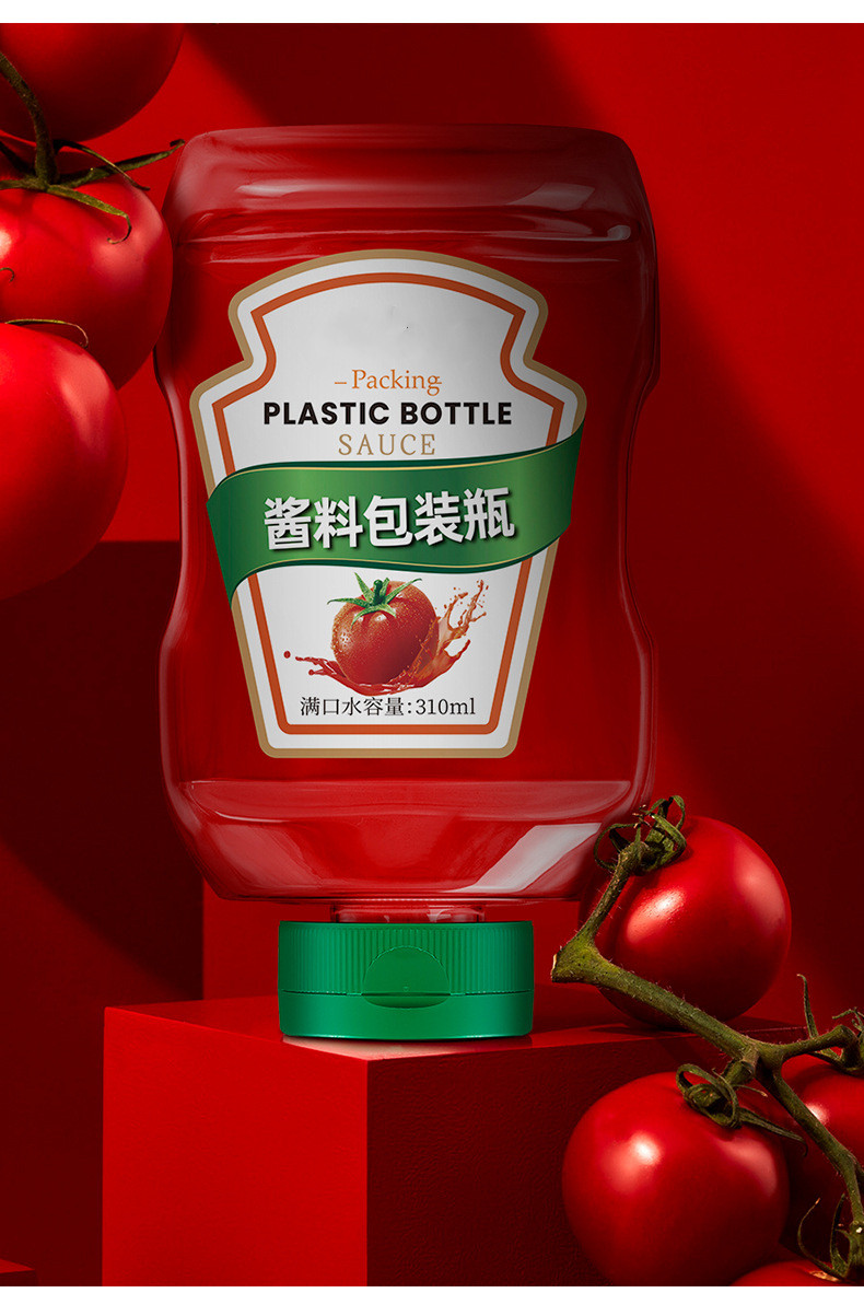 1L/32oz Large Capacity Plastic Containers for Hot Sauce BBQ Chili Ketchup Tomato Paste Bottles Squeeze Bottle for Mayonnaise Jar