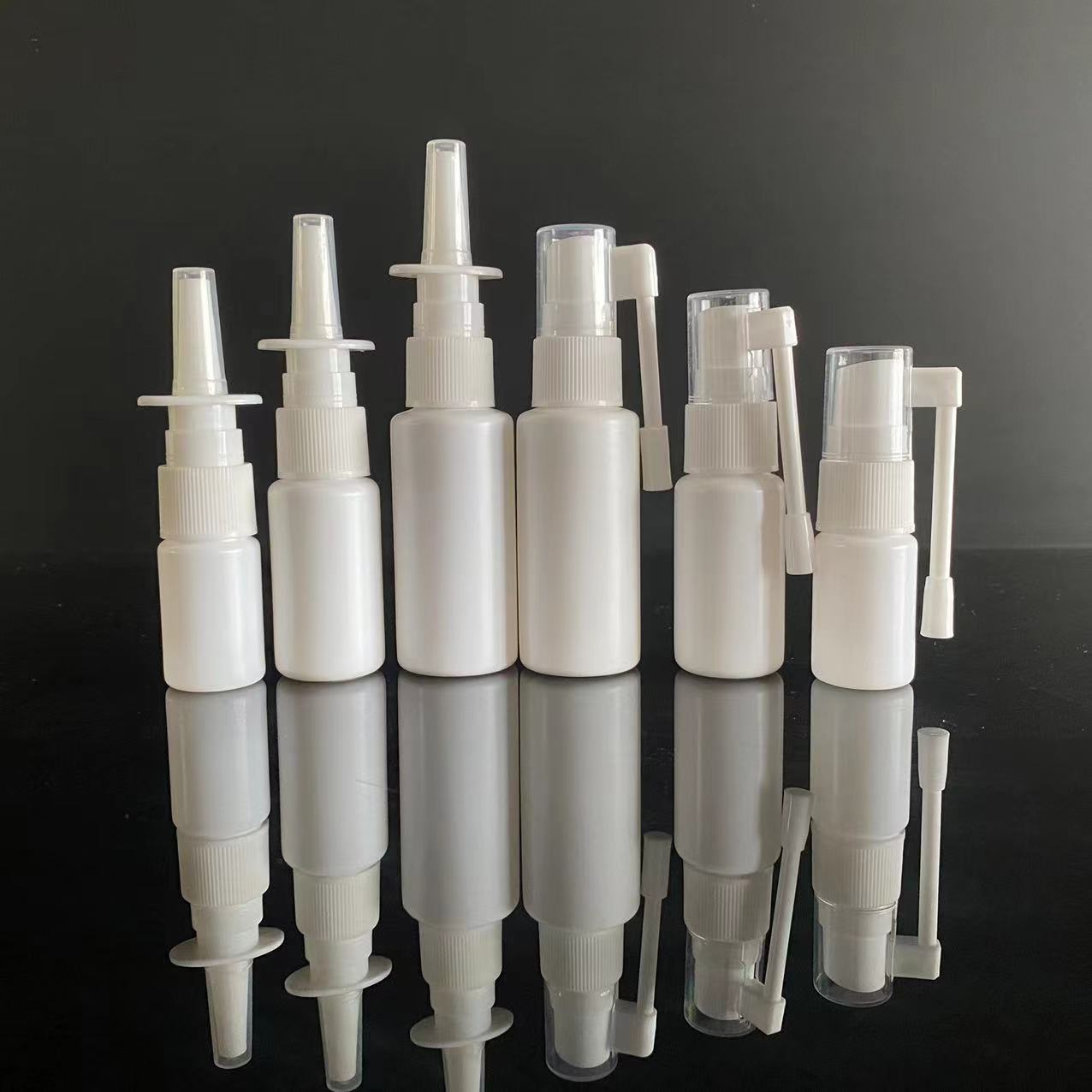 PET Plastic nasal spray bottle 10ml 20ml 30ml 50ml 100ml 120ml 150ml Clear Blue Amber Pink Color Mouth Throat Spray Bottle