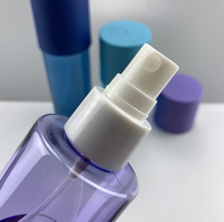 New 80ml 150ml 250ml 300ml Purple Colored Cosmetic Mist Spray Bottle With Gold Silver Cover Cap Luxury Lotion Serum Pump Bottle
